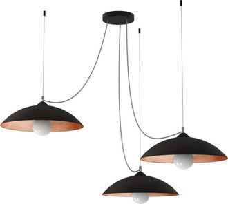 Lumicom Dream L&aacute;mpara De Techo Negro Hoja 3 Luces