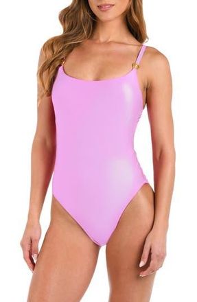 L'agence Remi Shimmer One-Piece Swimsuit in Light Violet at Nordstrom Rack, Size X-Small