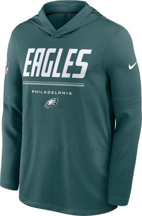 Nike Philadelphia Eagles Sideline Nike Mens Dri-FIT NFL Long-Sleeve Hooded Top in Green | 03B9141N86-TG4