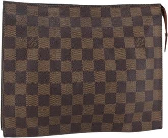 Louis Vuitton Pre-owned Clutches, female, Brown, Size: ONE SIZE Pre-owned Canvas Pouch