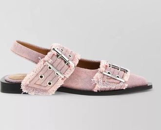 Ganni denim slingback sandals