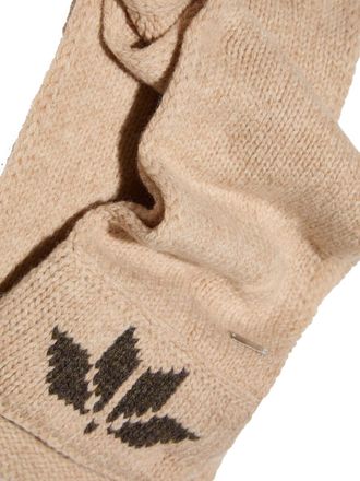 Dsquared2 Mens Snowflakes Logo Knit Wool Scarf Beige Accessories >