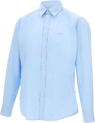 HUGO BOSS Heren, Overhemden, Blauw, Maat: XL Katoen