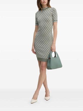 Guess Co logo-pattern short-sleeve mini dress - Green