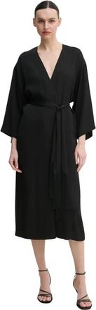 Isabelle Blanche Flared Midi Dress - Dames - Casual kleedjes - Zwart - S - Polyester - Kleedjes
