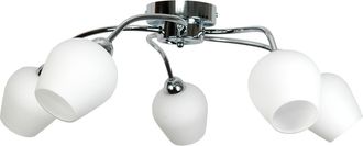 OEM L&aacute;mpara De Techo Cromada Con Pantalla Blanca, Glen 7-290