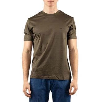 Emporio Armani T-shirt - Heren - T-shirts - Bruin - M - Katoen - Tops