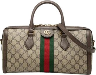 Gucci Pre-owned Vintage Satchel - Dames - Vintage Handtas - Beige - ONE Size - Leer - Vintage