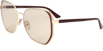 Marni Womens 61mm Gold Red Sunglasses