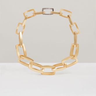 Reiss Gold Tone Geometric Chain Necklace