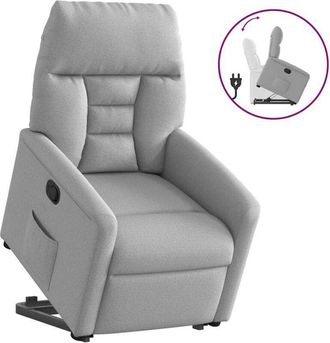 vidaXL Sill&oacute;n Reclinable Elevable De Tela Gris Nube Vidaxl