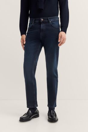 Bugatti 5-Pocket-Jeans BUGATTI Regular Fit, Herren, Gr. 32, L&auml;nge 34, blau (383, marine), 99% Baumwolle, 1% Elasthan, Jeans 5-Pocket-Jeans, aus Authentic Deni