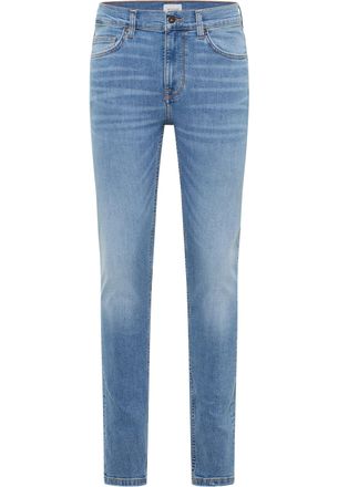Mustang Skinny-fit-Jeans MUSTANG Herren Style Frisco Skinny, Herren, Gr. 40, L&auml;nge 34, blau (583 mittelblau), Denim/Jeans, 98% Baumwolle, 2% Elasthan, unifarb