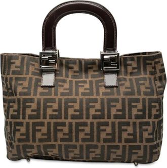 Fendi Borsa tote Twins piccola con motivo Zucca XX secolo - Marrone
