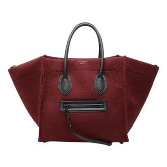 Celine Pre-owned Tote Bags, female, Red, Size: ONE SIZE Pre-owned Phantom Luggage Tote Bag