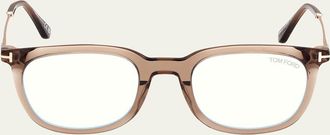 Tom Ford Blue Filtering Acetate Square Glasses