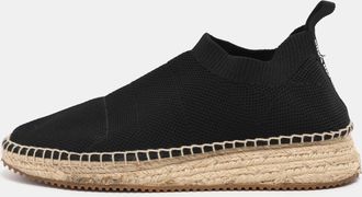Alexander Wang Black Knit Fabric Dylan Espadrille Flats