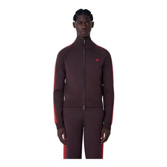 Wales Bonner Wales Bonner, Truien & Vesten, Heren, Bruin, L, Polyester, Tide Track Zip-Up Sweatshirt