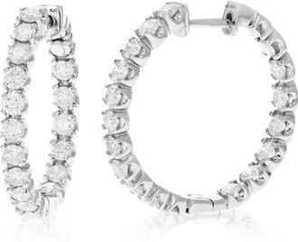 Vir Jewels 2.50 cttw 14K White Gold Diamond Hoop Earrings (I-J)