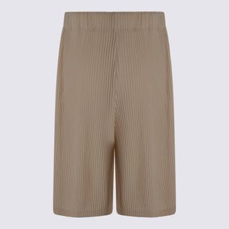 Homme Pliss&eacute; Issey Miyake Mens Shorts Duomo Beige _pl