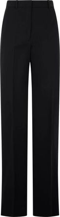 Max Mara Vanesio High Waist Broek - Dames - Wijde Broeken - Zwart - M - Katoen - Broeken