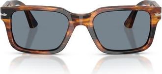 Persol 54mm Pilot Sunglasses in Striped Black /Brown at Nordstrom