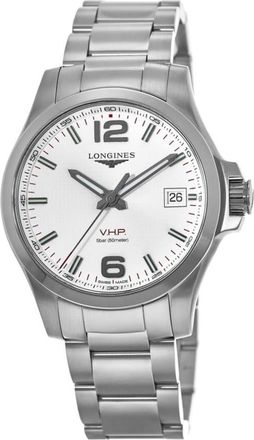 Longines Conquest V. H.P. Stainless Steel Silver Dial Mens Watch L3.716.4.76.6