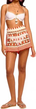 Ramy Brook Cordelia Crochet Mini Short In Beige