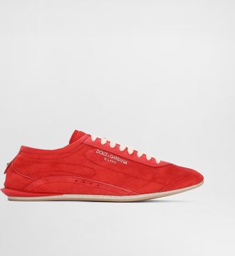 Dolce & Gabbana Suede Lipari - Man Lace-ups Red 41.5