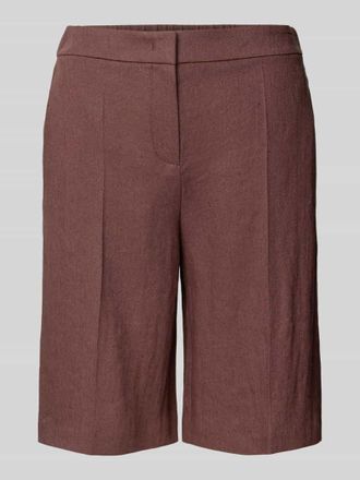 HUGO BOSS Regular Fit Bermudas aus Leinen-Viskose-Mix Modell TIANALA in Schoko, Gr&ouml;&szlig;e 32