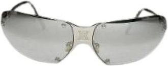 Celine Pre-owned Accessories, female, Gray, Size: ONE SIZE Pre-owned Vintage Metal Sunglasses
