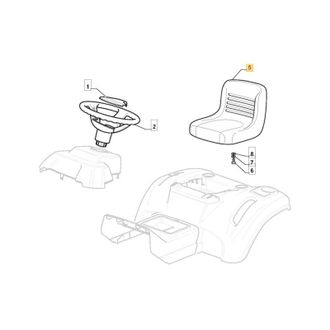 STIGA Sports Asiento Original Stiga Tractor Cortac&eacute;sped 1330m - 1636h - 2040h 125722488/0