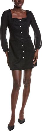 Shelli Segal Laundry By Shelli Segal Button Down Sheer Sleeve Mini Dress