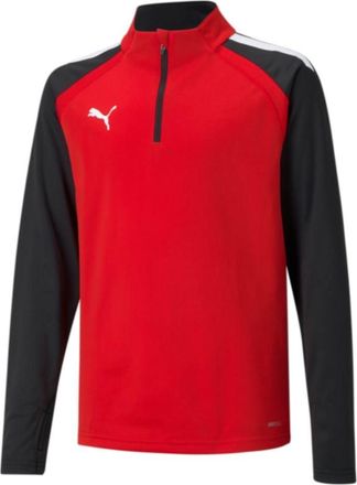 Puma Mens 1/4 TeamLIGA 1 4 Zip Top, Red/Black, Medium US, M