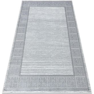 RugsX Rugsx - Alfombra Allure 8783 Chave Grega, Marco - Estructural, Elegante, Glamurosa Gris Claro / Blanca Grey 240x330 Cm