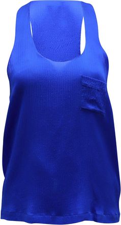 Alexander Wang Tank Top in Blue Silk