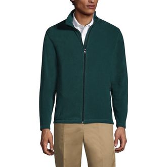 Lands End Full-Zip Mid-Weight Fleece Jacket in Evergreen at Nordstrom, Size Xx-Large
