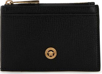 Versace Black Leather Card Holder