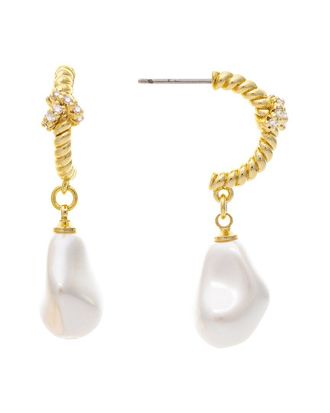 Rivka Friedman 18K Plated Cz Earrings