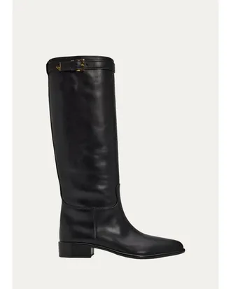 Prada 30mm Stivali Leather Riding Boots
