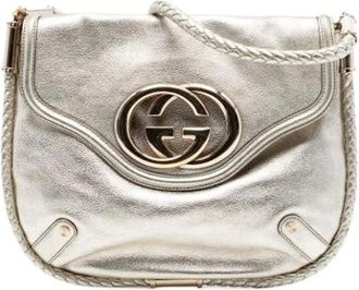 Gucci Pre-owned Shoulder Bags, female, Yellow, Size: ONE SIZE Pre-owned The Britt Shoulder Bag