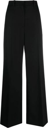 Lanvin Broek met wijde pijpen - Dames - Wijde Broeken - Zwart - S - Katoen - Broeken