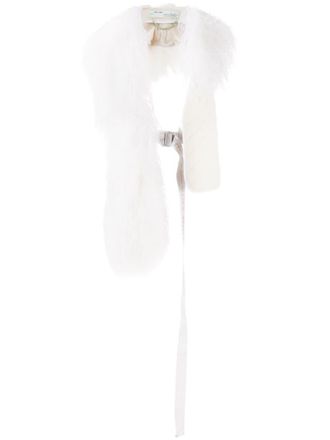 Off-white industrial waistcoat - women - Lamb Fur/Nylon/Polyamide/Polyester/Viscose/Virgin Wool - 40