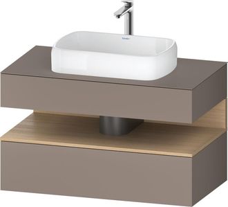 Duravit Duravit - Qatego Consola Mueble Bajo Lavabo, 1 Extra&iacute;ble, 1 Caj&oacute;n