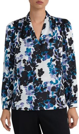 Kasper Pleated Shoulder Top in Vanilla Ice Multi at Nordstrom, Size X-Large