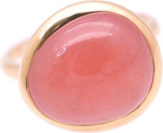 Fred Perry Gold Red Color Yellow Gold (18K) Band Ring (Pre-Owned)