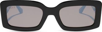 DIFF Eyewear Katie 52mm Gradient Rectangle Sunglasses in Black at Nordstrom Rack