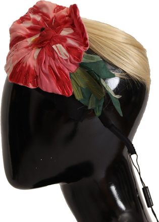 Dolce & Gabbana Womens Black Silk White Hair Parrucchiera Diadem Headband Elastane Accessory