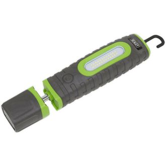 Loops 360&Atilde;g &deg; Swivel Inspection Light - 24 SMD & 3W SMD LED - Rechargeable - Green
