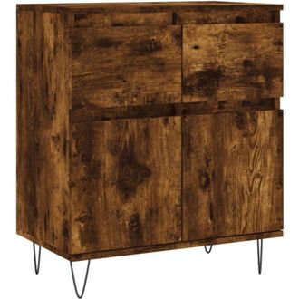 vidaXL Sideboard Smoked Oak 60x35x70 cm Engineered Wood vidaXL